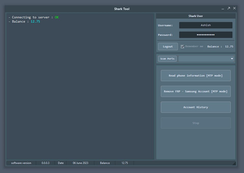 Shark Tool v0.6 Zip Samsung FRP Bypass